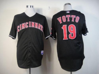 Cincinnati Reds -19 Joey Votto Black Stitched MLB Jersey