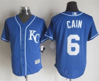Kansas City Royals -6 Lorenzo Cain Blue Alternate 2 New Cool Base Stitched MLB Jersey
