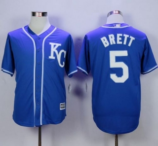 Kansas City Royals -5 George Brett Blue Alternate 2 New Cool Base Stitched MLB Jersey