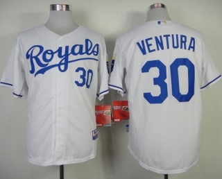 Kansas City Royals -30 Yordano Ventura White Cool Base Stitched MLB Jersey