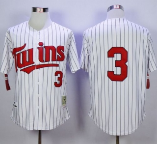 Mitchell And Ness 1991 Minnesota Twins -3 Harmon Killebrew White Blue Strip Throwback Stitched MLB