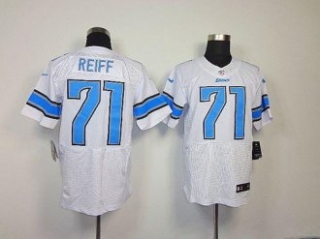 Nike Lions -71 Riley Reiff White Stitched NFL Elite Jersey