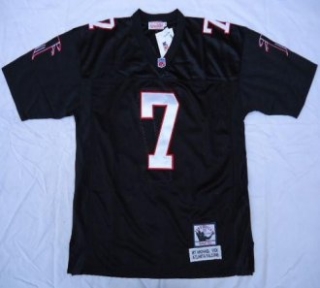 Mitchell And Ness Falcons 7 Michael Vick Black Throwback Stitched NFL Jersey