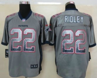 2013 New Nike New England Patriots 22 Ridley Drift Fashion Grey Elite Jerseys