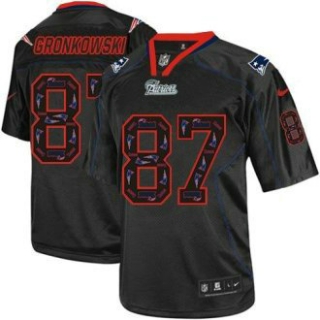 Nike New England Patriots -87 Rob Gronkowski New Lights Out Black NFL Elite Jersey