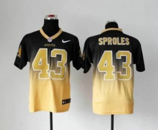 NEW New Orleans Saints 43 Darren Sproles Black Yellow Drift Fashion II Elite NFL Jerseys