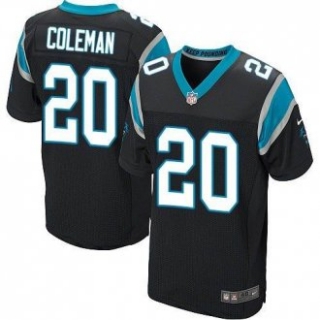Nike Carolina Panthers -20 Kurt Coleman Black Team Color Stitched NFL Elite Jersey