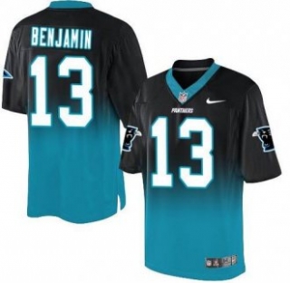 Nike Carolina Panthers -13 Kelvin Benjamin BlackBlue Stitched NFL Elite Fadeaway Fashion Jersey