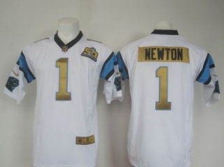 Nike Carolina Panthers -1 Cam Newton White Super Bowl 50 Collection Stitched NFL Elite Jersey