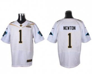 Nike Carolina Panthers -1 Cam Newton White 2016 Pro Bowl Stitched NFL Elite Jersey