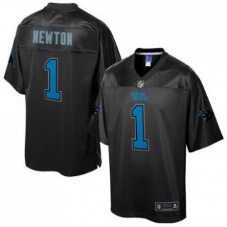 Nike Carolina Panthers -1 Cam Newton Black NFL Pro Line Black Reverse Fashion Game Jersey