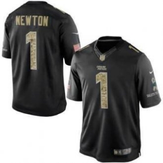 Carolina Panthers -1 Cam Newton Nike Black Salute To Service Jersey