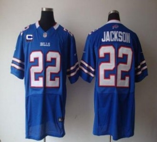 Nike Bills -22 Fred Jackson Royal Blue Team Color With C Patch Stitched NFL Elite Jersey
