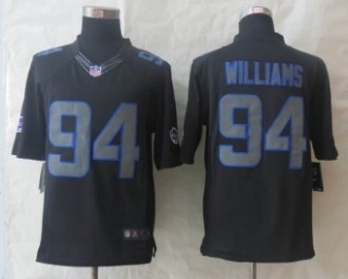 New Nike Buffalo Bills 94 Williams Impact Limited Black Jerseys