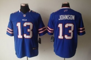Nike Bills -13 Steve Johnson Royal Blue Team Color Stitched NFL Limited Jersey
