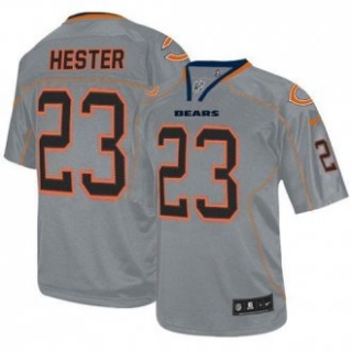 Nike Bears -23 Devin Hester Lights Out Grey Stitched NFL Elite Jersey