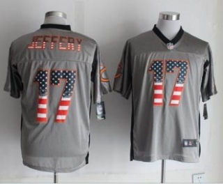 Nike Chicago Bears -17 Alshon Jeffery Grey NFL Elite USA Flag Fashion Jersey