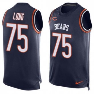 Nike Bears -75 Kyle Long Navy Blue Team Color Stitched NFL Limited Tank Top Jersey