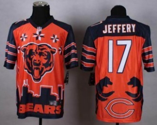 Nike Chicago Bears -17 Alshon Jeffery Orange NFL Elite Noble Fashion Jersey