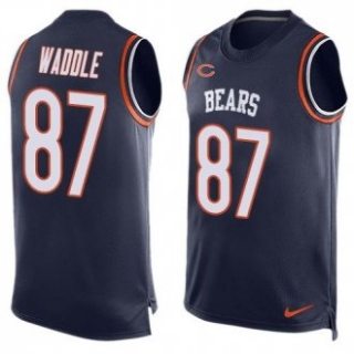 Nike Bears -87 Tom Waddle Navy Blue Team Color Stitched NFL Limited Tank Top Jersey