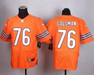 Nike Chicago Bears-76 Eddie Goldman Orange Alternate Stitched NFL Elite Jersey