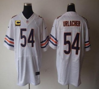 Nike Bears -54 Brian Urlacher White With C Patch Stitched NFL Elite Jersey
