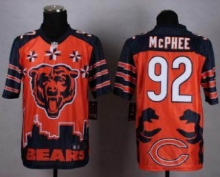 Nike Chicago Bears -92 Pernell McPhee Orange Stitched NFL Elite Noble Fashion Jersey