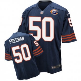Nike Bears -50 Jerrell Freeman Navy Blue Throwback Stitched NFL Elite Jersey