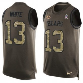 Nike Bears -13 Kevin White Green Stitched NFL Limited Salute To Service Tank Top Jersey