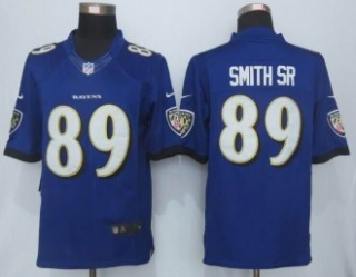 NEW Nike Baltimore Ravens 89 Smith sr Purple Team Color NFL New Limited Jersey