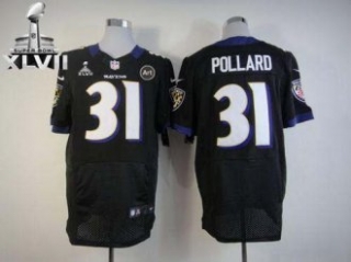 Nike Ravens -31 Bernard Pollard Black Alternate Super Bowl XLVII Stitched NFL Elite Jersey