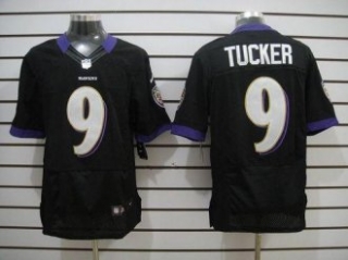 Nike Ravens -9 Justin Tucker Black Alternate Stitched NFL Elite Jersey