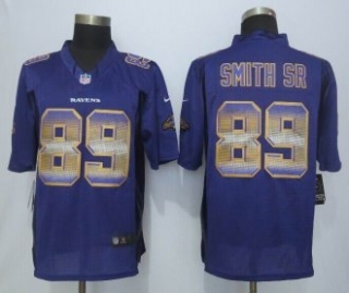 2015 New Nike Baltimore Ravens - 89 Smith sr Purple Strobe Limited Jersey