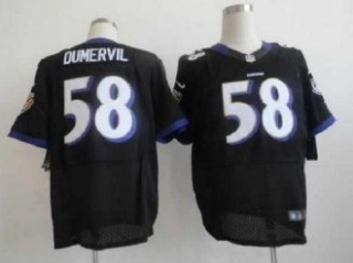 Nike Ravens -58 Elvis Dumervil Black Alternate Stitched NFL Elite Jersey