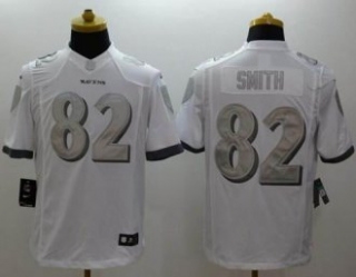 Nike Baltimore Ravens -82 Torrey Smith White NFL Limited Platinum Jersey