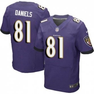 2014 NFL Draft Baltimore Ravens -81 Owen Daniels Purple New Elite Jersey