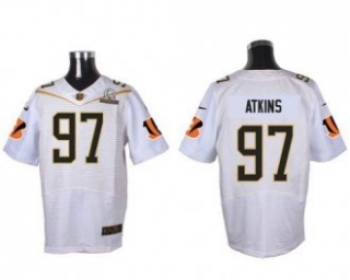 Nike Cincinnati Bengals -97 Geno Atkins White 2016 Pro Bowl Stitched NFL Elite Jersey
