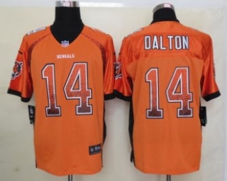 2013 NEW Nike Cincinnati Bengals 14 Dalton Drift Fashion Orange Elite Jerseys