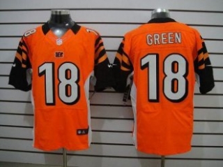 Nike Bengals -18 A J Green Orange Alternate Stitched NFL Elite Jersey