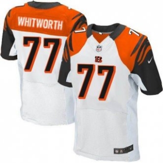 Nike Cincinnati Bengals -77 Andrew Whitworth White Stitched NFL Elite Jersey