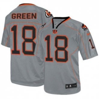 Nike Bengals -18 A J Green Lights Out Grey Stitched NFL Elite Jersey