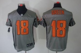 Nike Bengals -18 A J Green Grey Shadow Stitched NFL Elite Jersey