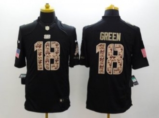 Nike Bengals -18 A J Green Black NFL Limited Salute to Service Jersey