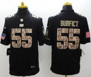 Nike Cincinnati Bengals -55 Vontaze Burfict Black NFL Limited Salute to Service jersey
