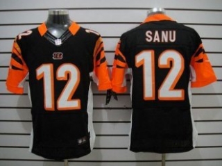 Nike Bengals -12 Mohamed Sanu Black Team Color Stitched NFL Elite Jersey