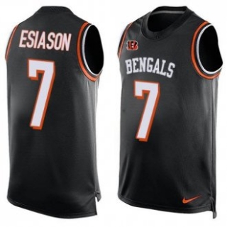 Nike Bengals -7 Boomer Esiason Black Team Color Stitched NFL Limited Tank Top Jersey
