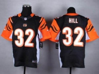 Nike Cincinnati Bengals -32 Jeremy Hill Black Team Color NFL Elite Jersey