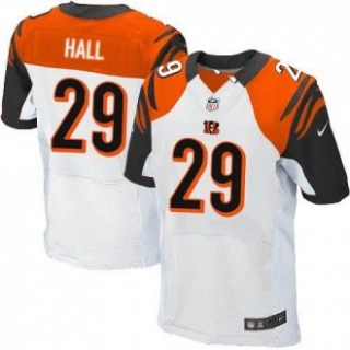 Nike Cincinnati Bengals -29 Leon Hall White Stitched NFL Elite Jersey