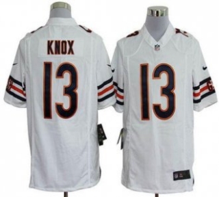 Nike Bears -13 Johnny Knox White Stitched NFL Game Jersey