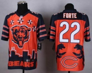 Nike Chicago Bears -22 Matt Forte Orange NFL Elite Noble Fashion Jersey